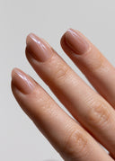 Glazed Latte, Short Almond, press on nails